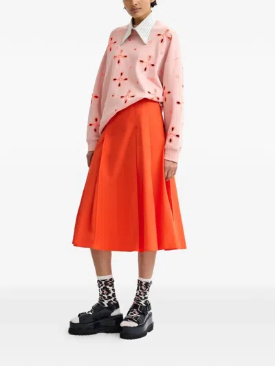 Essentiel Antwerp Floral-pattern Embroidered Sweatshirt In Pink