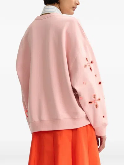 Essentiel Antwerp Floral-pattern Embroidered Sweatshirt In Pink