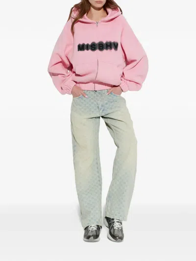 Misbhv Monogram-jacquard Jeans In Pattern