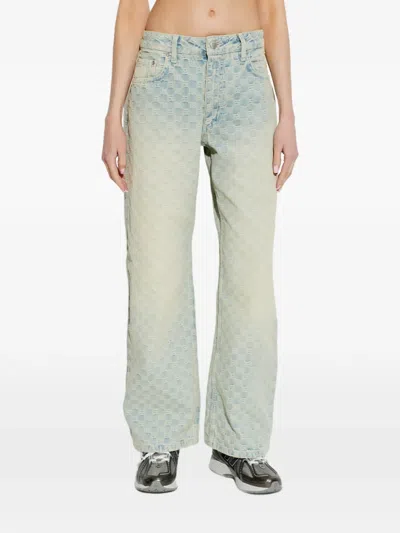 Misbhv Monogram-jacquard Jeans In Pattern