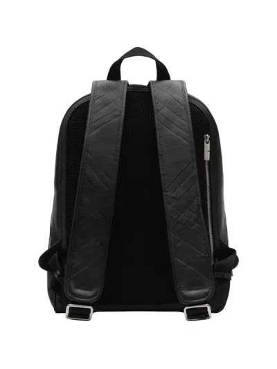 Burberry Embossed Check Backpack In Yellow