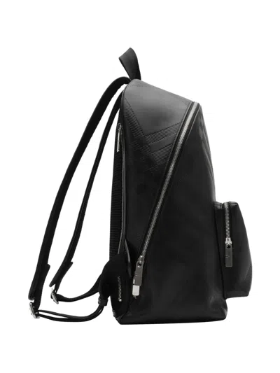 Burberry Embossed Check Backpack In Yellow