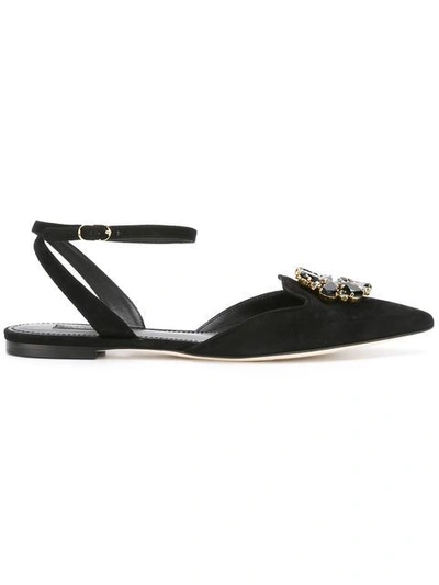 Shop Dolce & Gabbana Bellucci Ballerina Shoes In Black