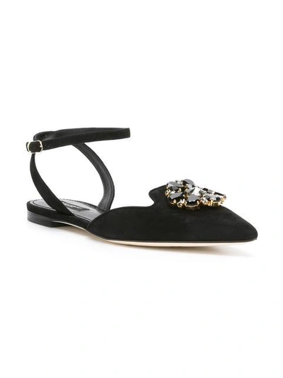 Shop Dolce & Gabbana Bellucci Ballerina Shoes In Black