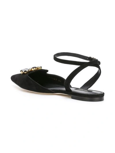 Shop Dolce & Gabbana Bellucci Ballerina Shoes In Black