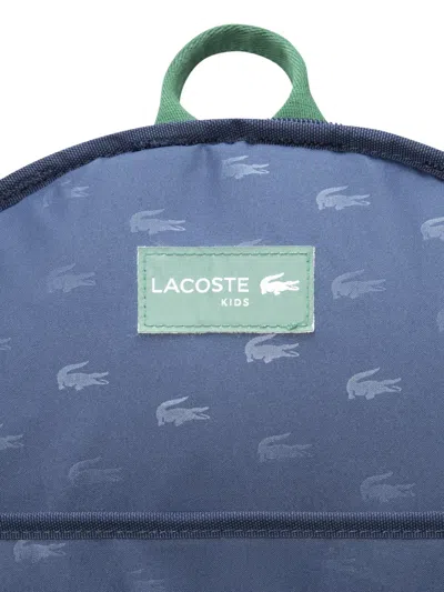 Lacoste Logo Backpack In Blue