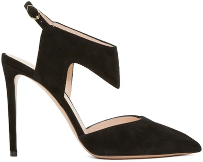 Shop Nicholas Kirkwood Black Suede Leda Pumps