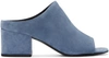 3.1 Phillip Lim / フィリップ リム Blue Suede Cube Slip-on Sandals In French Blue