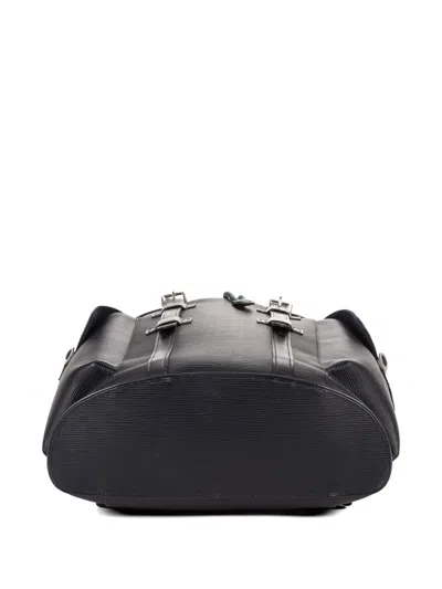 Pre-owned Louis Vuitton Christopher Épi-leather Backpack In Blue