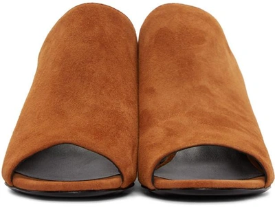 Shop 3.1 Phillip Lim Tan Suede Cube Slip-on Sandals