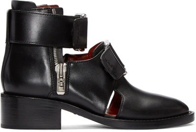 3.1 Phillip Lim / フィリップ リム Addis Cutout Leather Buckle Boot, Black