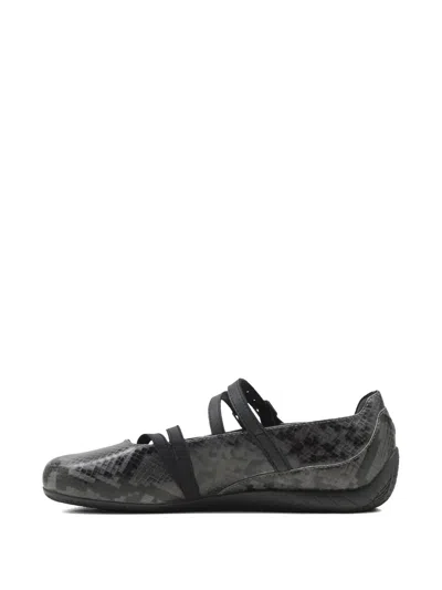 Puma Cool Dark Grey Speedcat Snake Print Ballet Flats-like Sneakers In Black