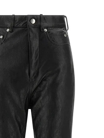 Rick Owens Bolan Stretch Denim Bootcut Jeans In Black