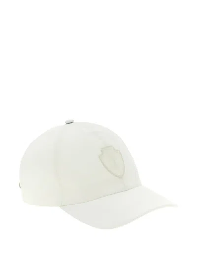 Brunello Cucinelli White Heraldic Coat Of Arms Baseball Cap In White