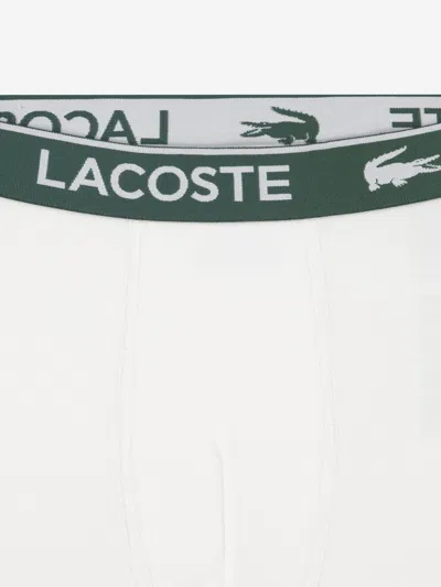 Lacoste Boys 3 Pack Solid Boxer Shorts Set In Multi
