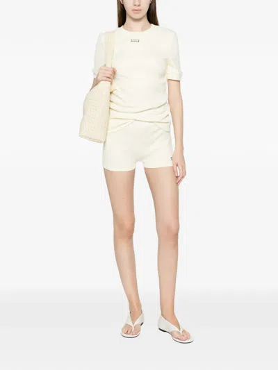 Entire Studios Logo-patch Crop Top In White