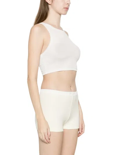 Entire Studios Logo-patch Crop Top In White