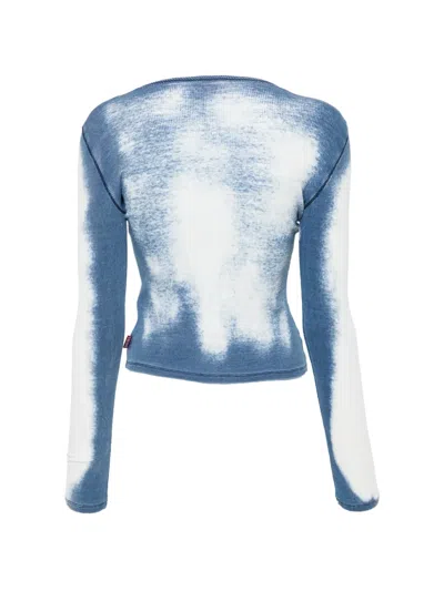 Diesel Buttoned Cardigan In Blue
