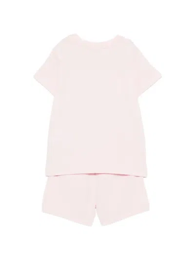 Msgm Logo-print Short Set In Pink