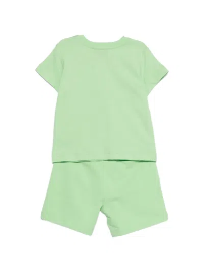 Msgm Logo-print Short Set In Green