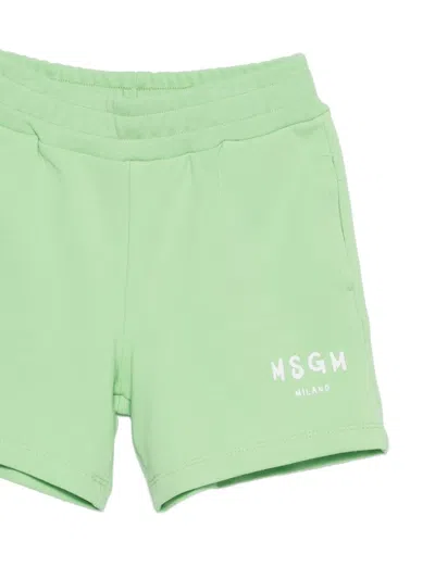 Msgm Logo-print Short Set In Green