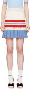 ALEXANDER MCQUEEN Muticolor Knit Ruffled Miniskirt