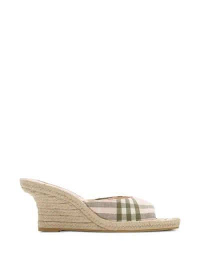 Burberry Mews Espadrille Wedge Sandal In Brown
