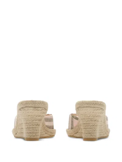 Burberry Mews Espadrille Wedge Sandal In Brown
