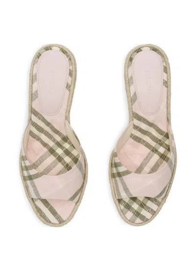 Burberry Mews Espadrille Wedge Sandal In Brown