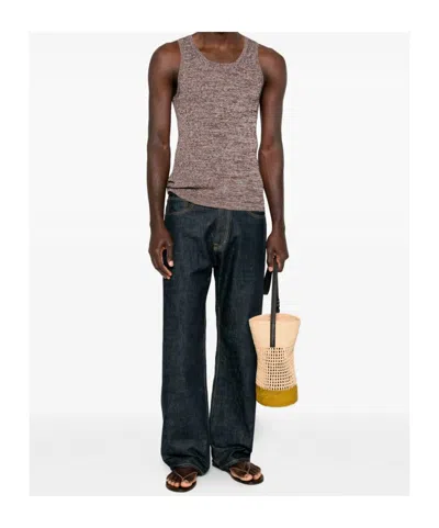 Prada Cotton Knit Tank Top In Multi