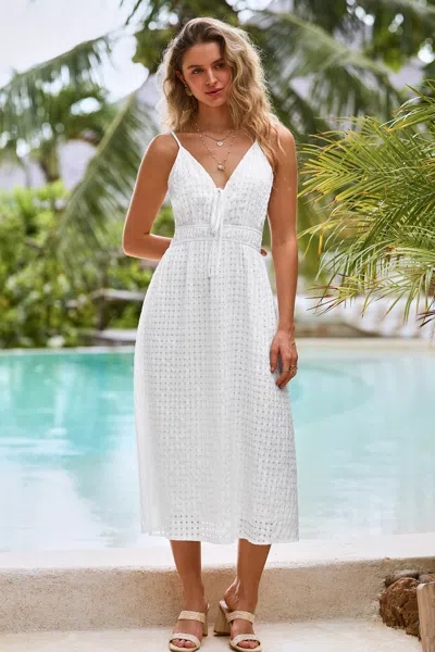 Cupshe Budding Love White Maxi Dress
