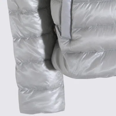 Herno Light Grey Down Jacket In White