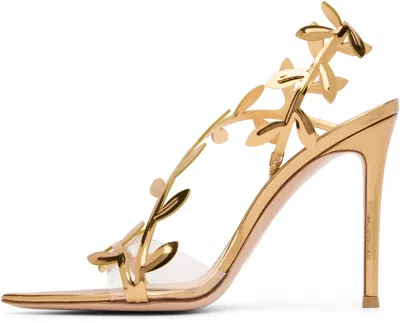 Gianvito Rossi Crystal Branch Slingback Cocktail Sandals In Multi