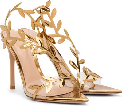 Gianvito Rossi Crystal Branch Slingback Cocktail Sandals In Multi