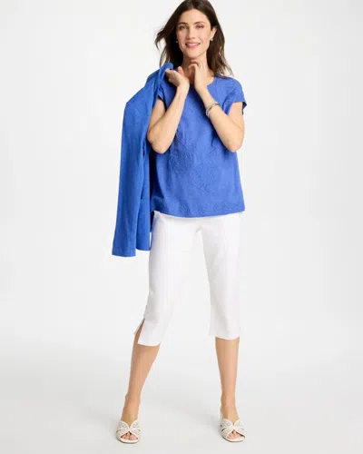 Chico's Pull-on Capri Jeans In White In White