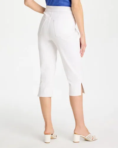 Chico's Pull-on Capri Jeans In White In White