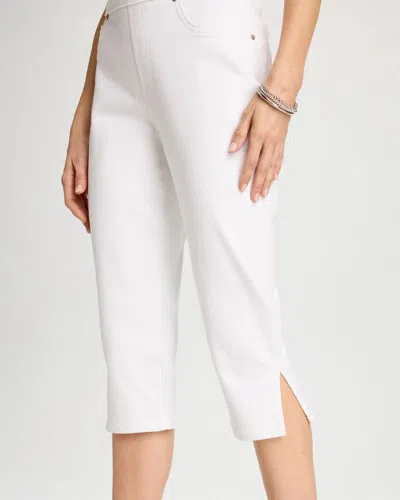 Chico's Pull-on Capri Jeans In White In White