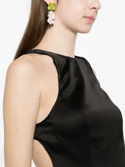 Alfie Backless Button Top In Black