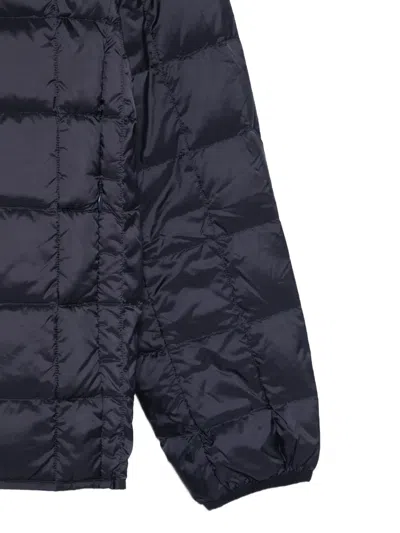 Taion Crew Neck Button Down Jacket In Blue