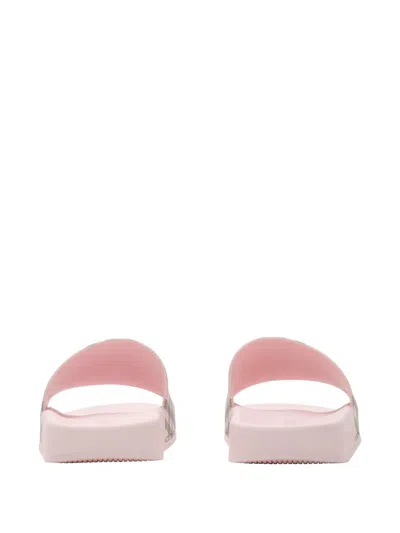 Burberry Check Pattern Slide Sandal Open Toe In Pink