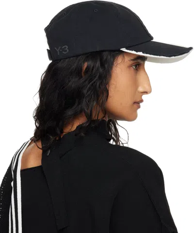 Y-3 Cap Three Stripes Crown Cotton Design In Black