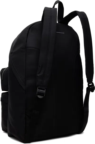 Mm6 Maison Margiela Black Numeric Backpack In Black