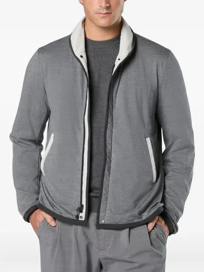 Sease Reversible Zip-front Jacket In Gray