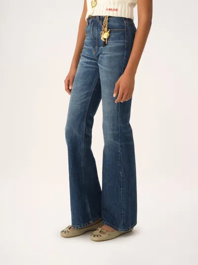 Chloé Flared Jeans In Blue