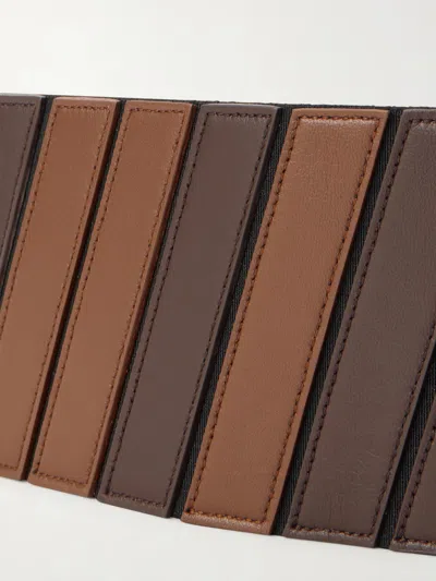 Alaïa Multicolor Leather Belt In Orange