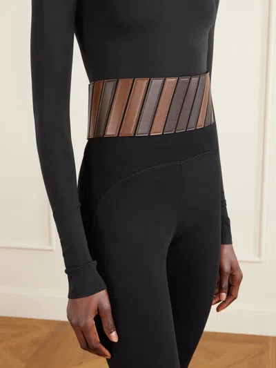 Alaïa Multicolor Leather Belt In Orange