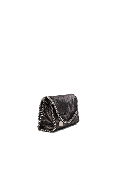 Shop Stella Mccartney Falabella Mini Shoulder Fold-over In Black