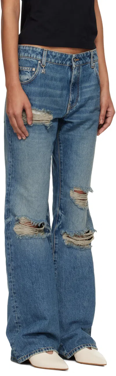 Amiri Distressed-effect Jeans In Blue