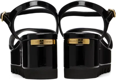 Stella Mccartney Platform Sandals Nylon Ankle Strap Silk Upper In Black