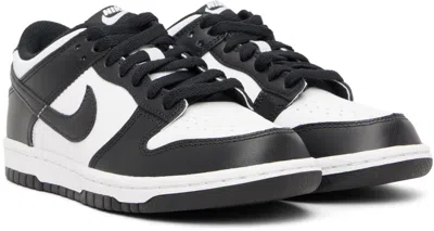 Nike Kids Black Dunk Low Little Kids Sneakers In White